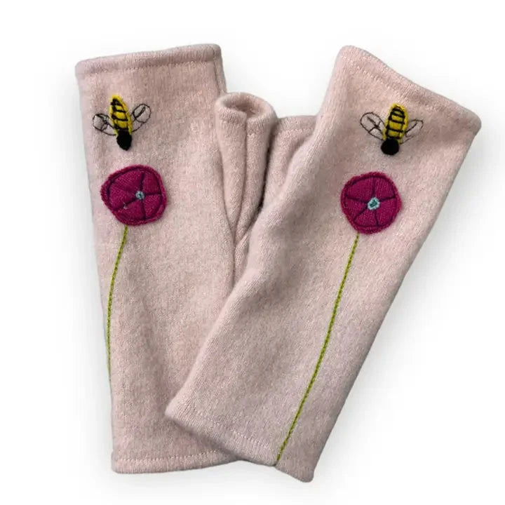 Fingerless Cashmere Gloves | Bee