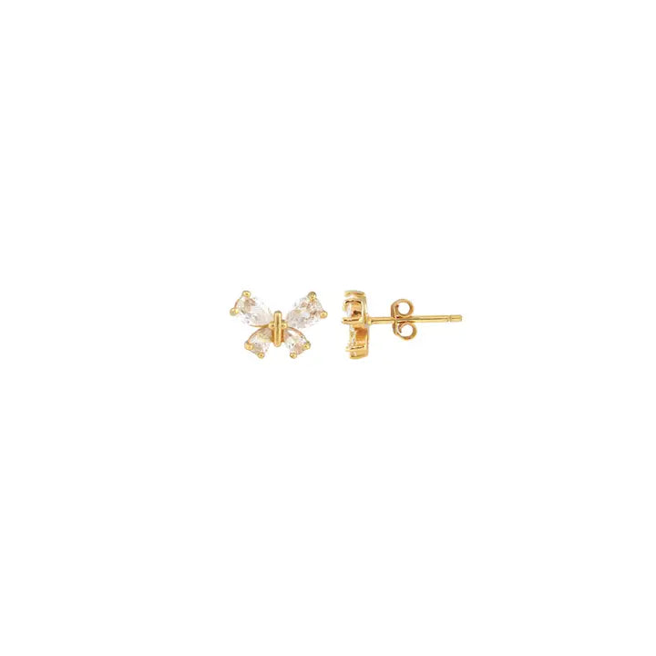 Butterfly Crystal Marquis Stud Earrings