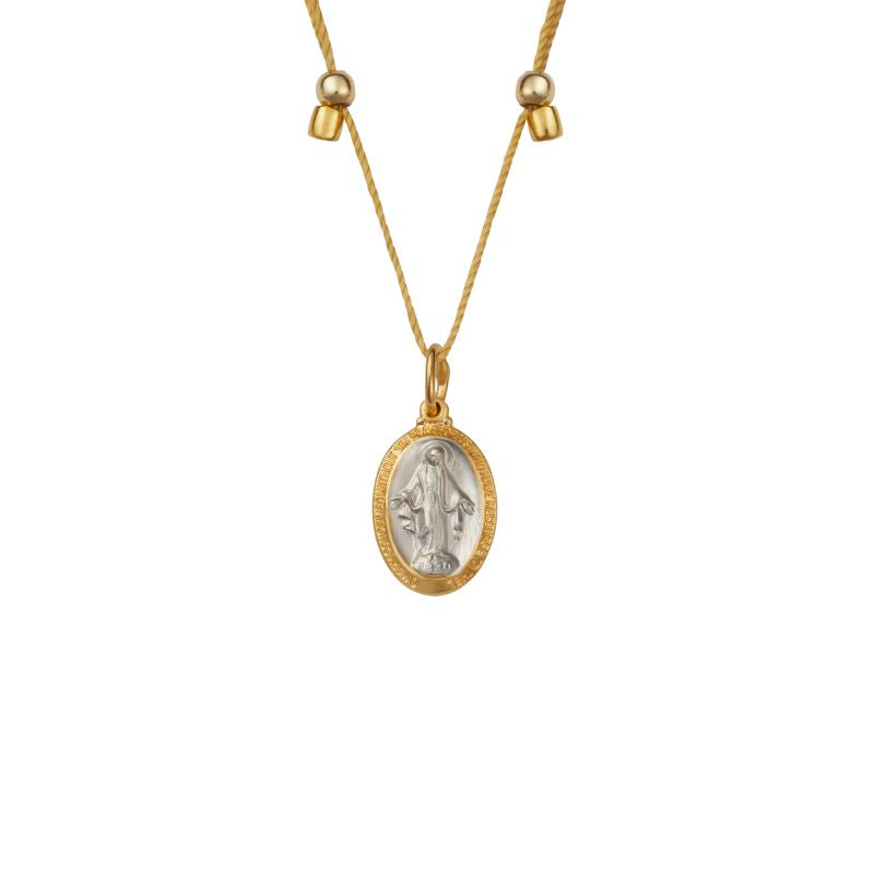 Higher Power Mother Mary Slider Necklace | 2-Tone