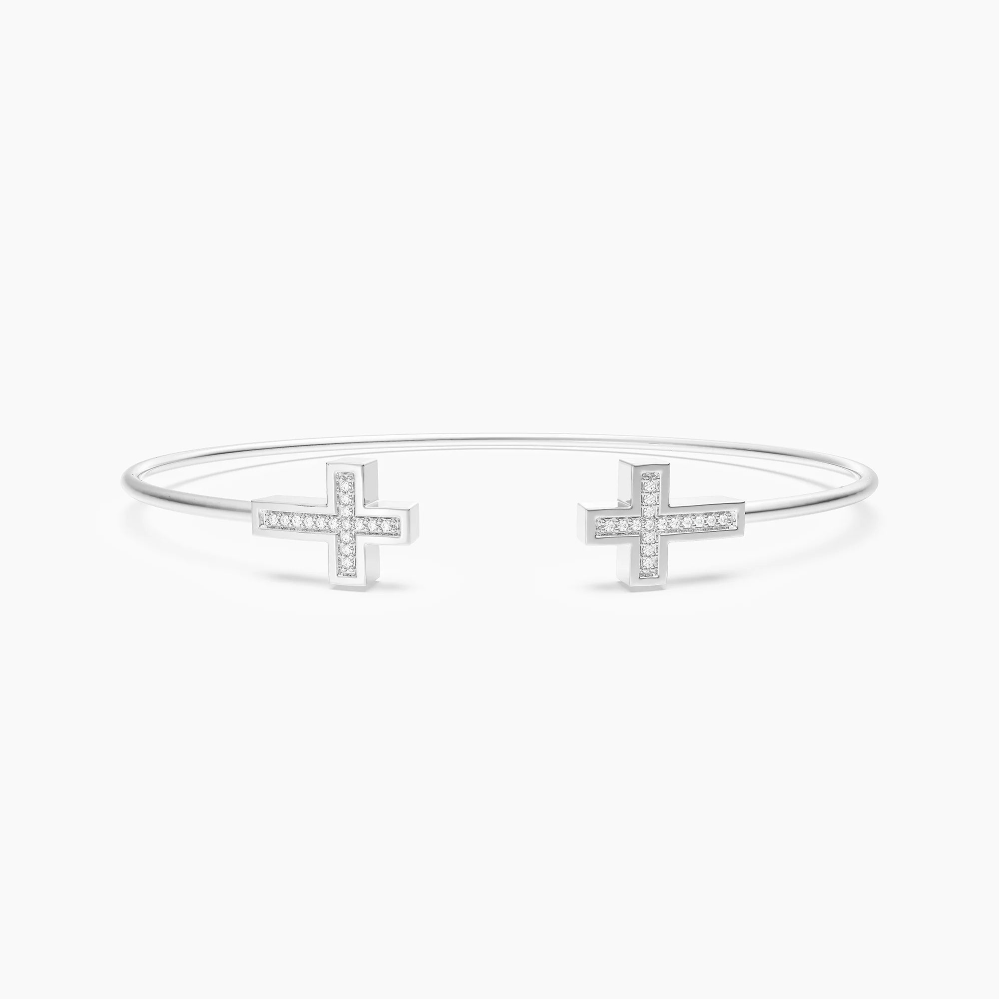 Faith Hope Love Always Cross Flexi Cuff Bracelet