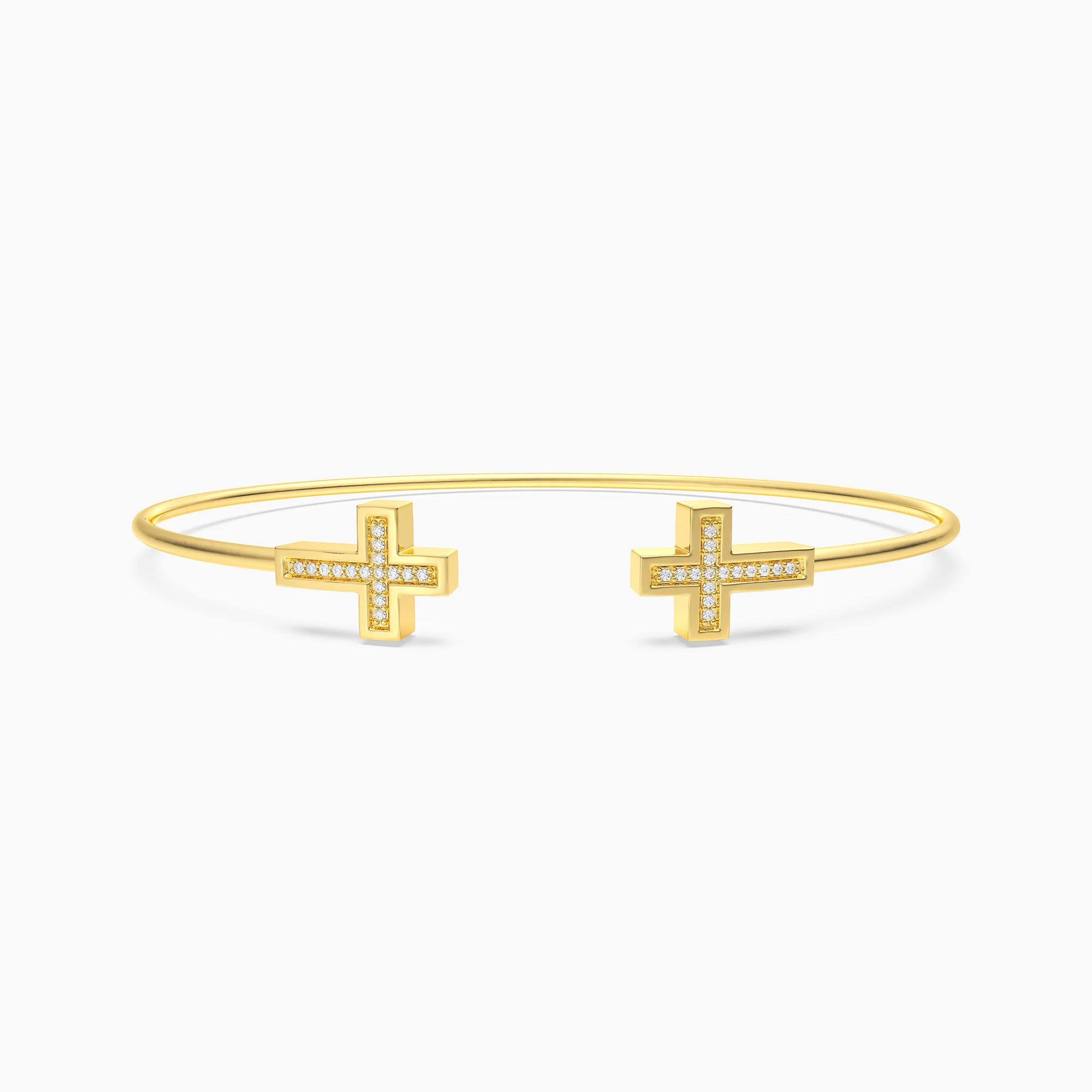 Faith Hope Love Always Cross Flexi Cuff Bracelet