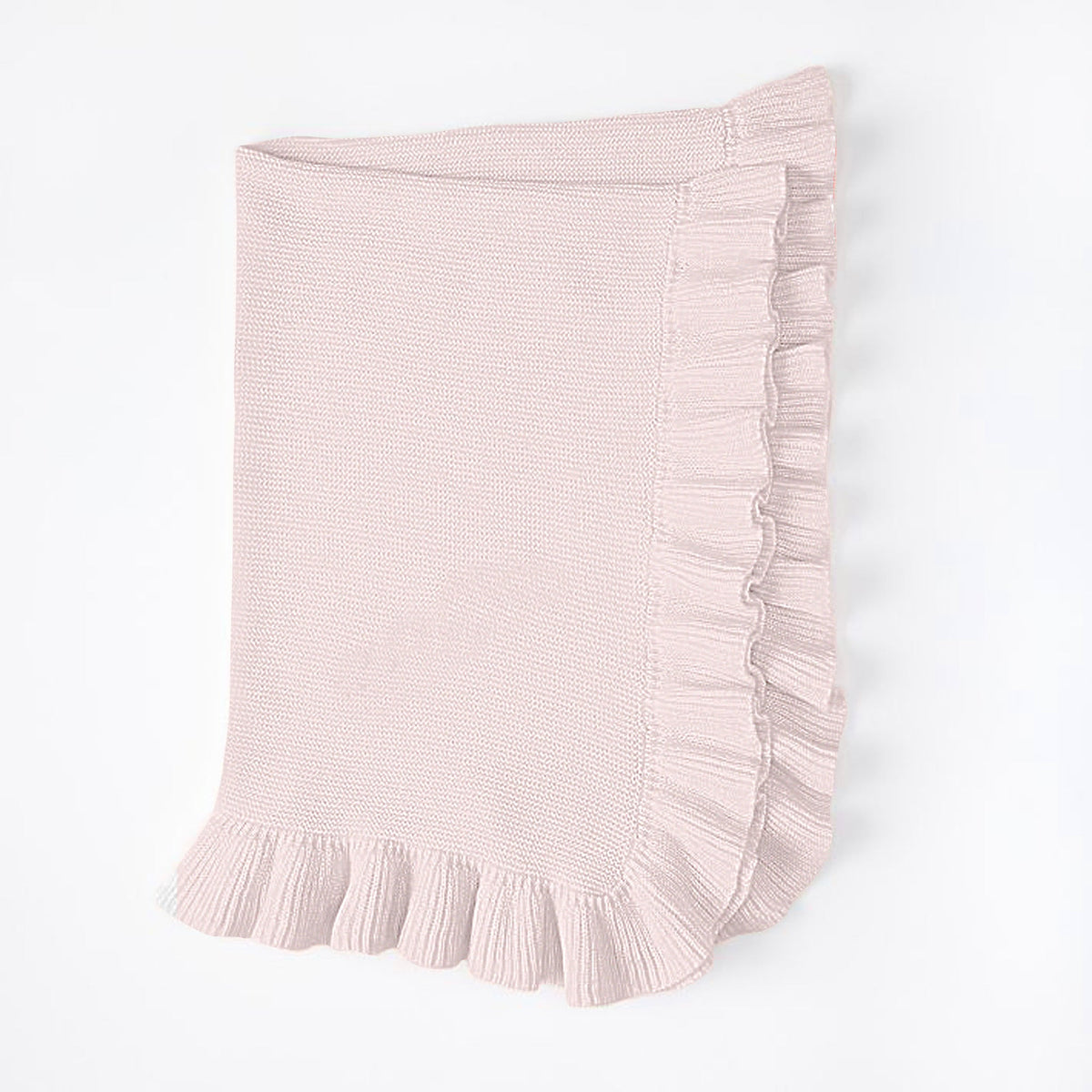 Ruffle Knit Baby Blanket
