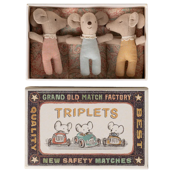 Baby Triplets in Matchbox