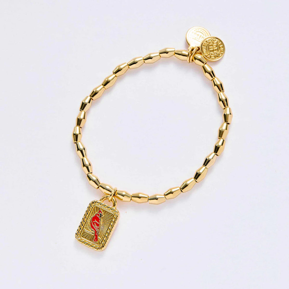 Beaded Stretch Bracelet (cardinal)