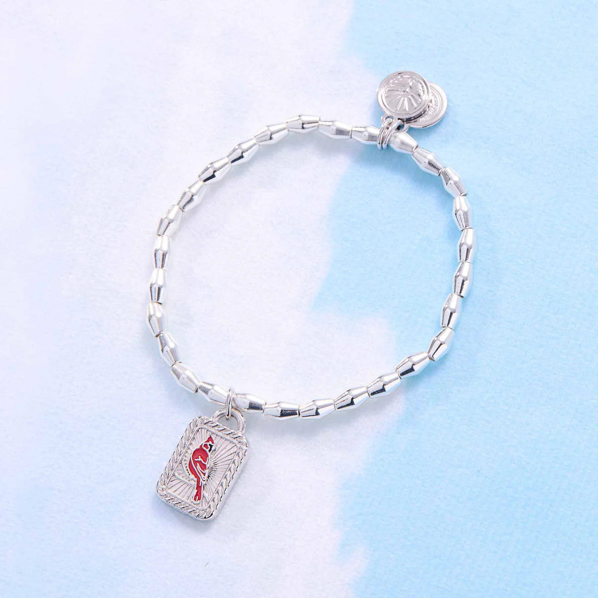 Beaded Stretch Bracelet (cardinal)