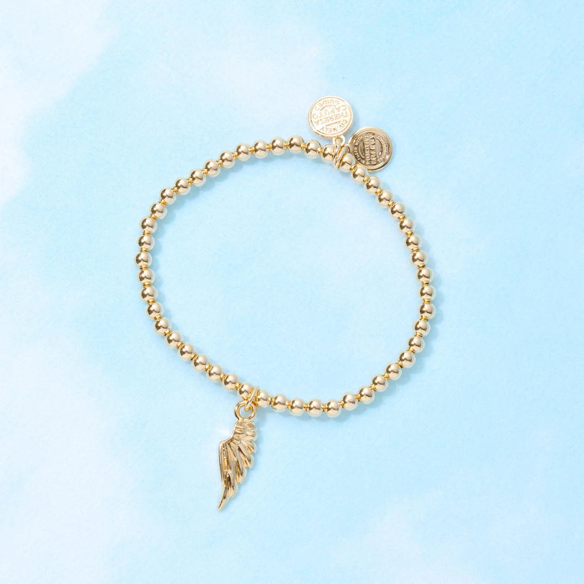 Beaded Stretch Bracelet (Angel Wing)