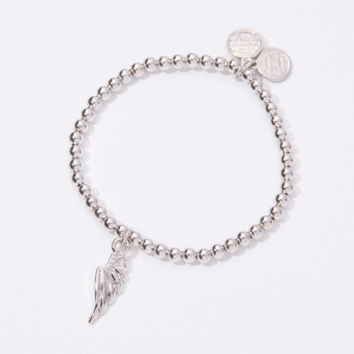 Beaded Stretch Bracelet (Angel Wing)