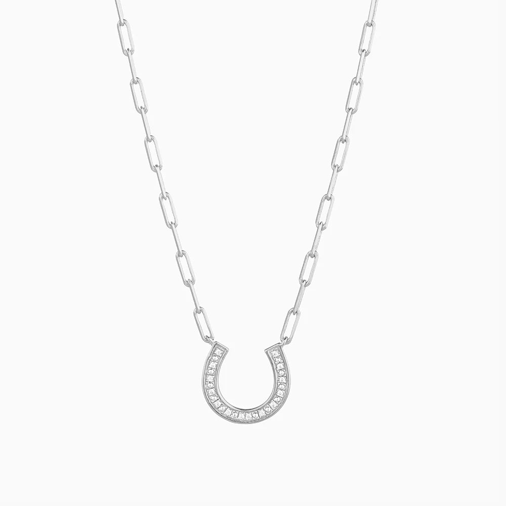 Lucky Horseshoe Pendant Necklace