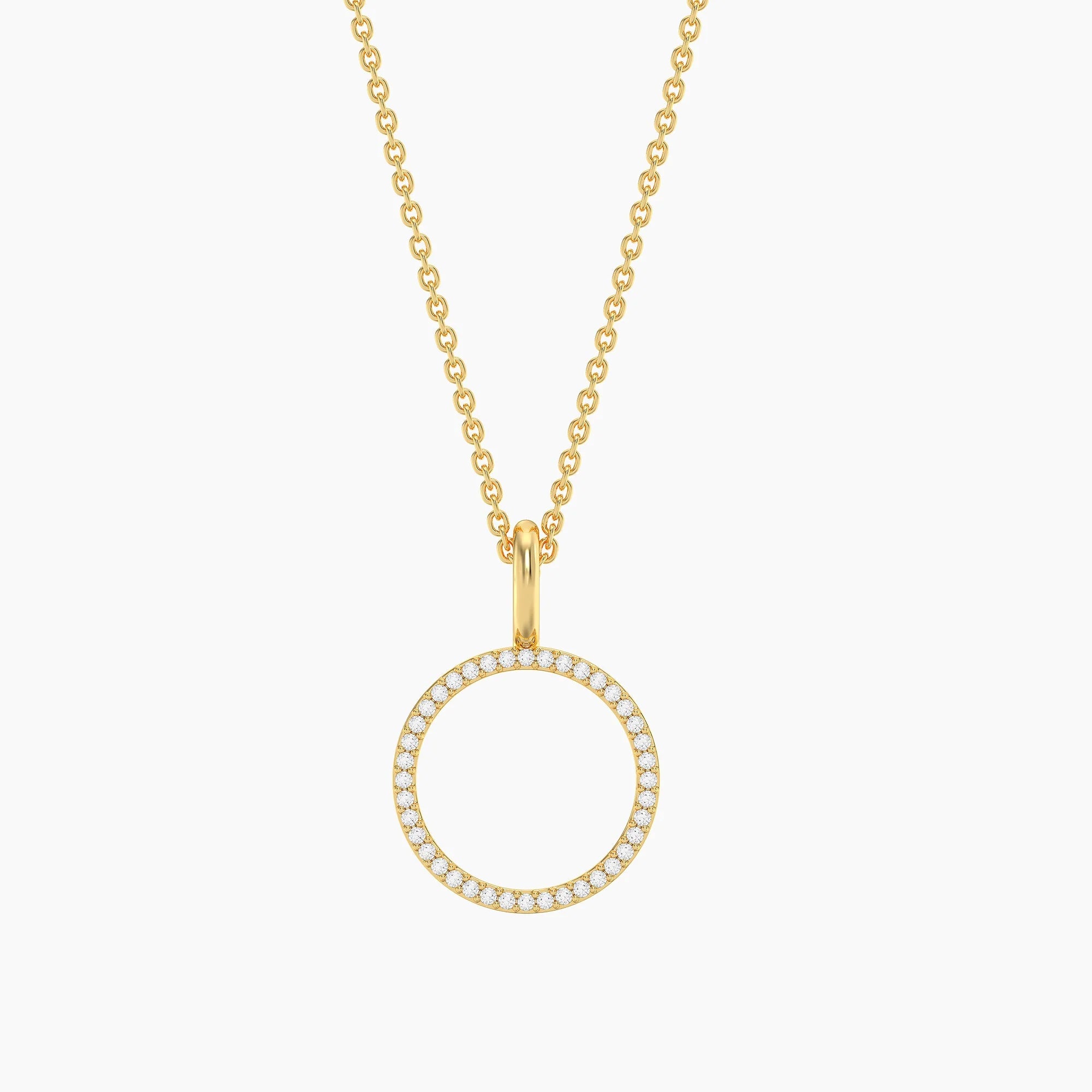 I Love You Always and Forever Circle Pendant Necklace