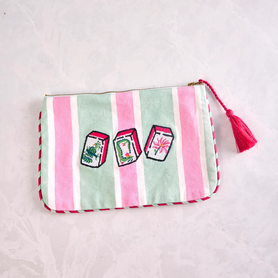 Canvas Pouch | Mahjong Menagerie
