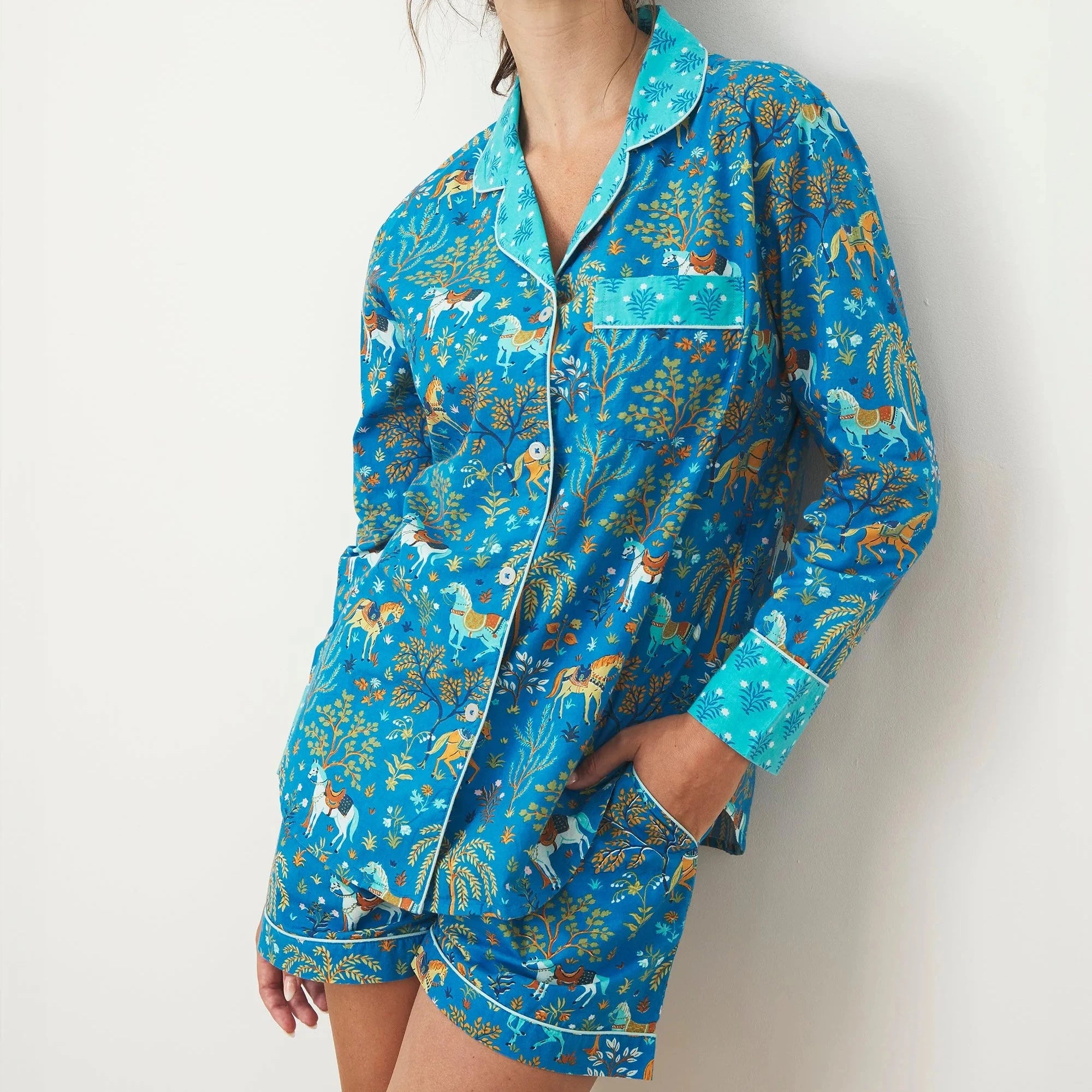 Long Sleeve Top & Shorts Pajama Set | Show Pony