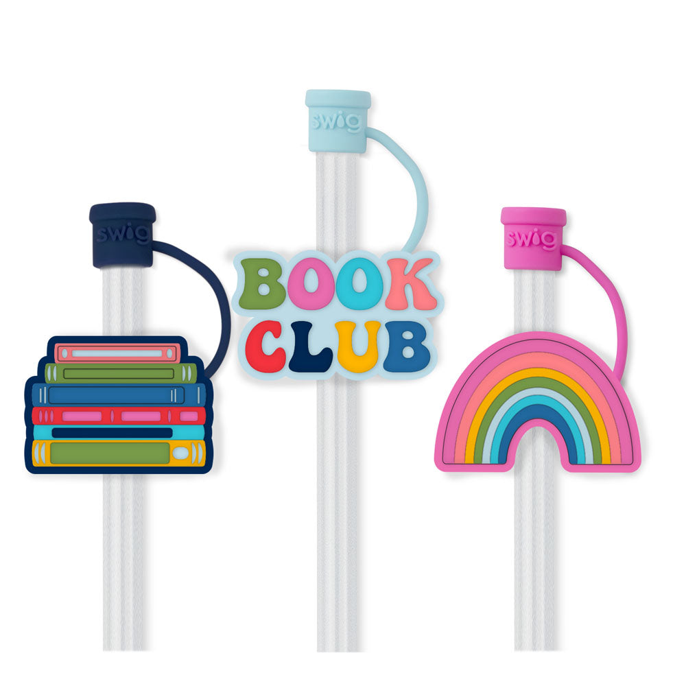 Book Club Straw Topper Set