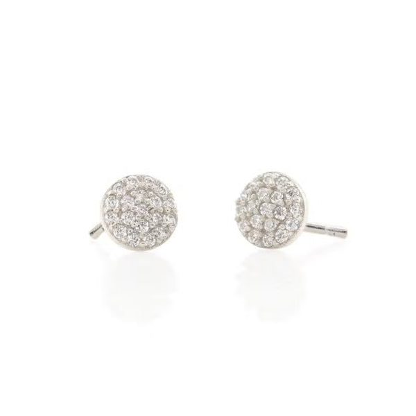 Round Crystal Stud Earrings