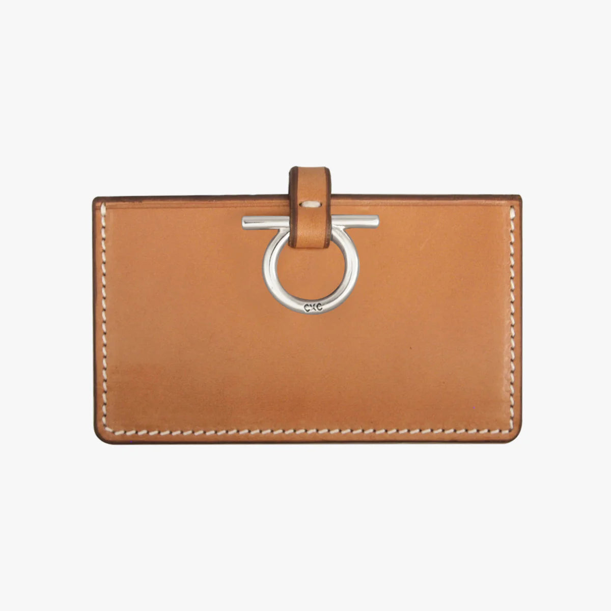 Omega Card Holder | Camel Leather