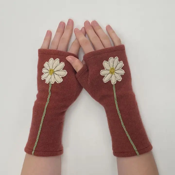 Fingerless Cashmere Gloves | Daisy