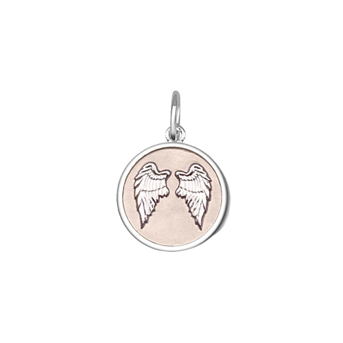 Lola Angel Wings Heart Pendant |  Silver