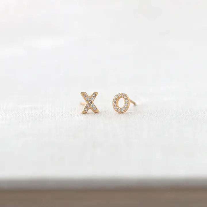 Xo Crystal Stud Earrings