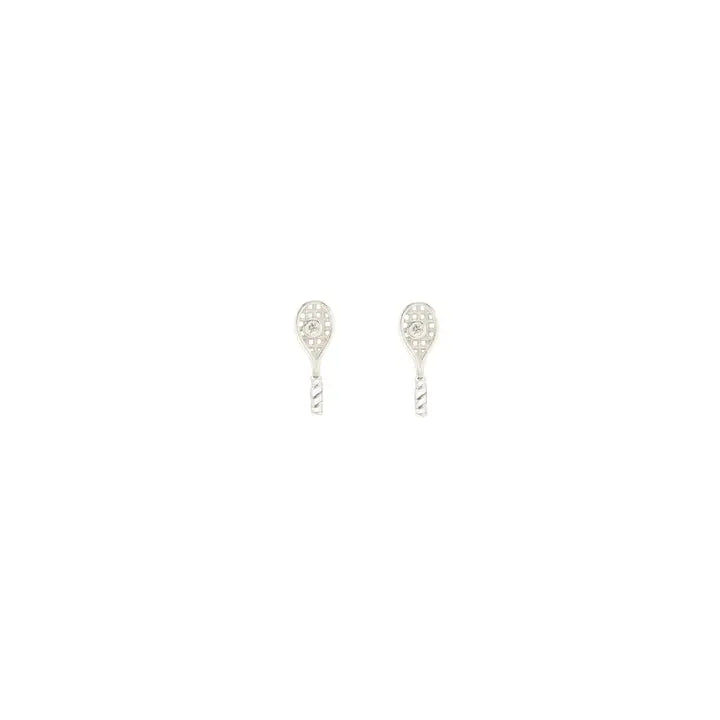 Tennis Racket Crystal Stud Earrings