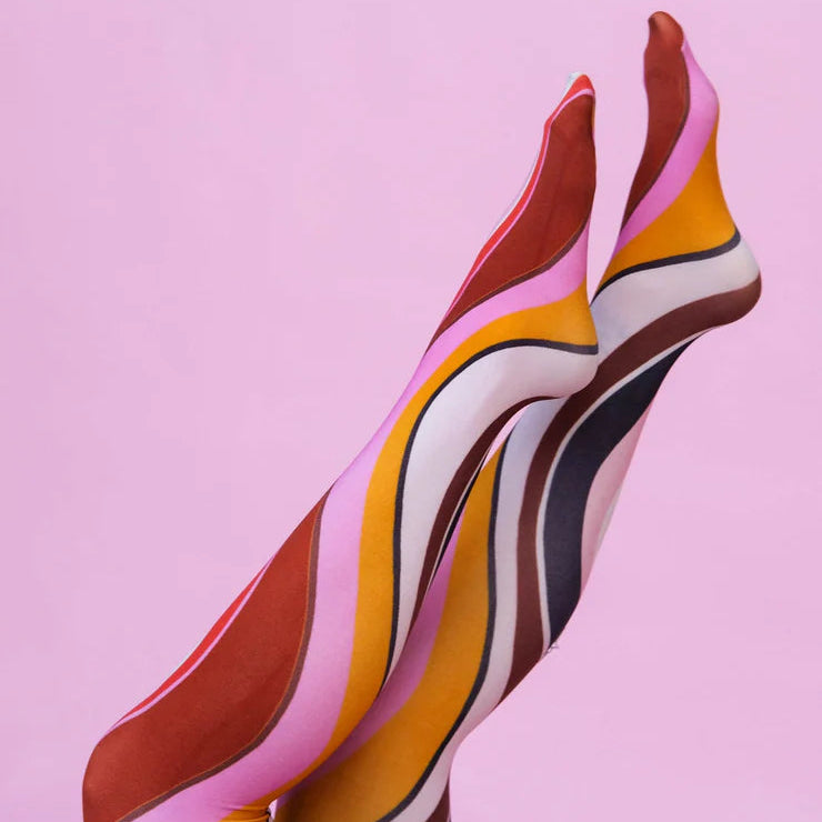 Coco Tights | Burgundy Wave