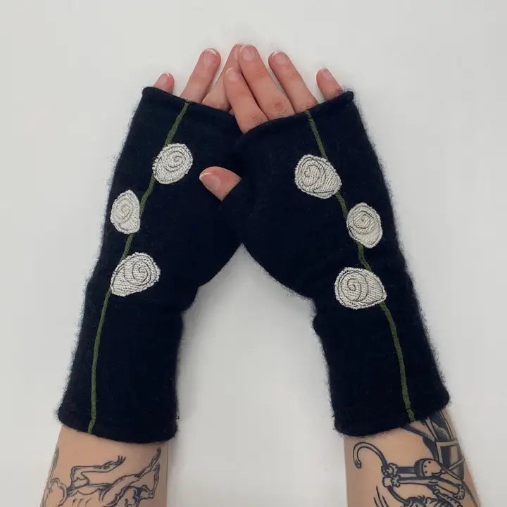 Fingerless Cashmere Gloves | Rosebud