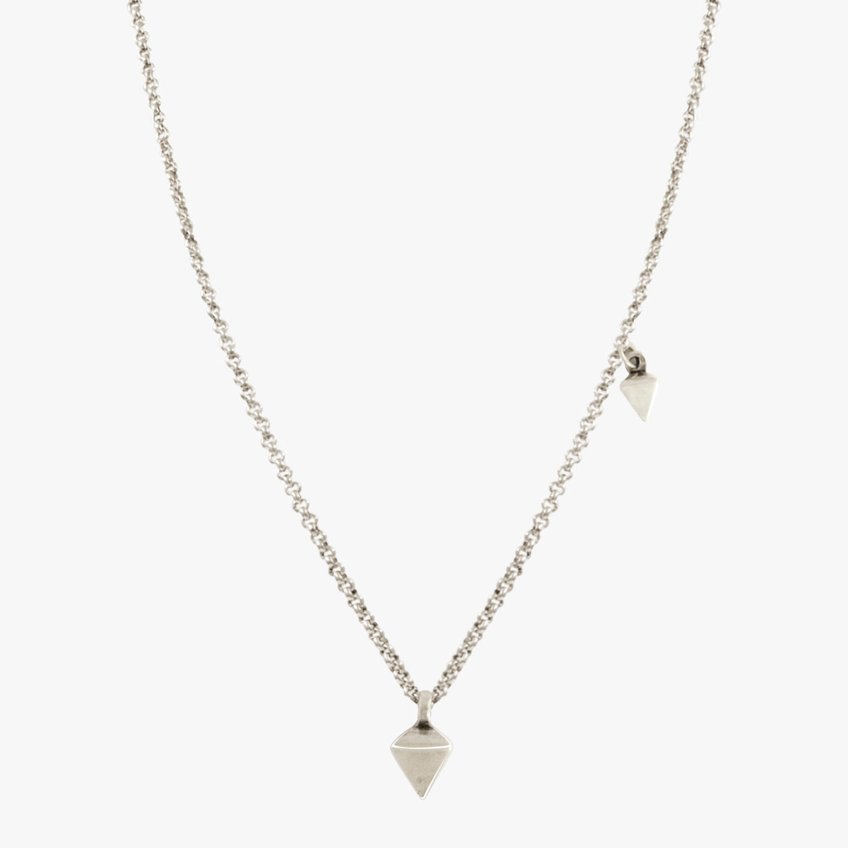 Silver Plated Pyramid Necklace