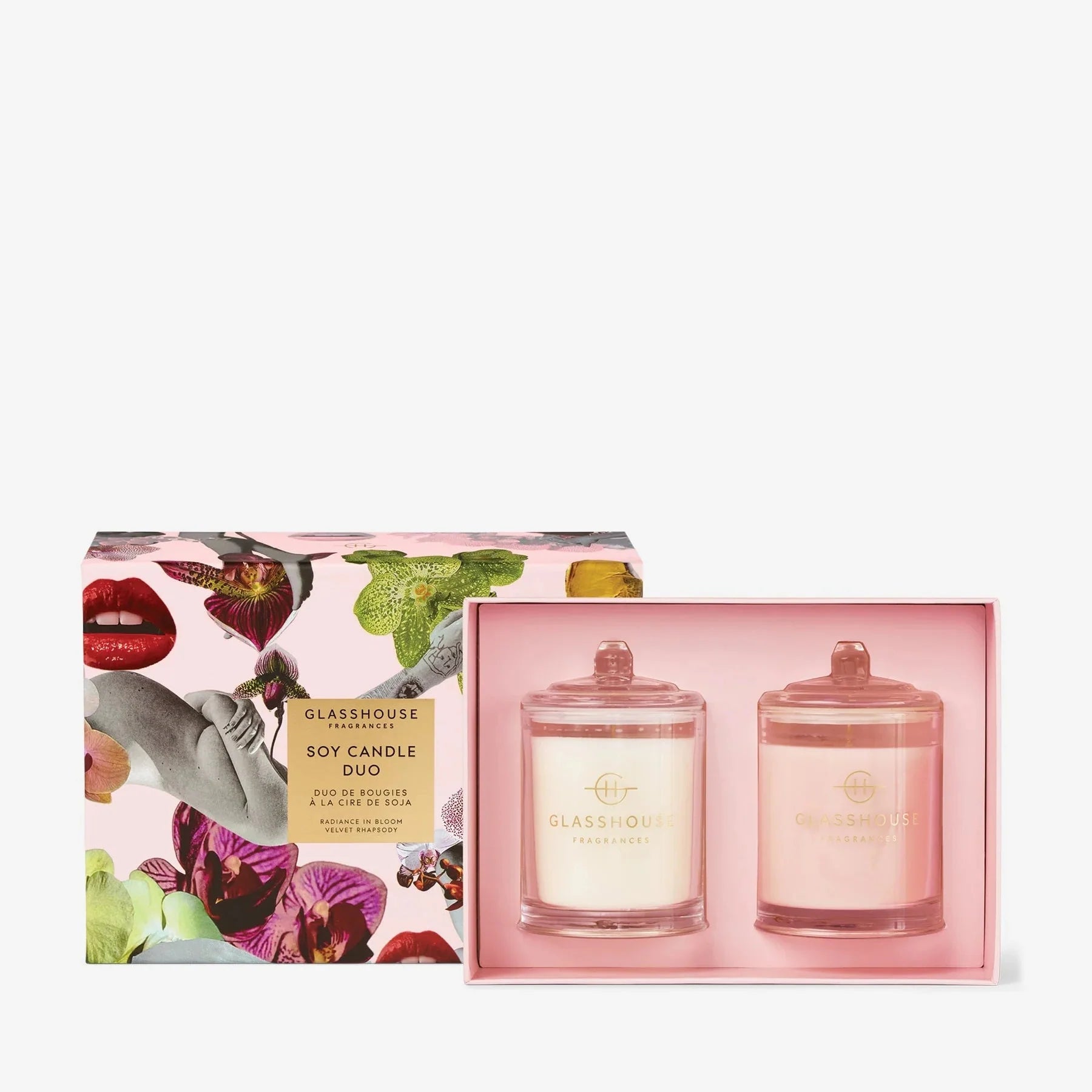 Radiance in Bloom + Velvet Rhapsody Candle Duo