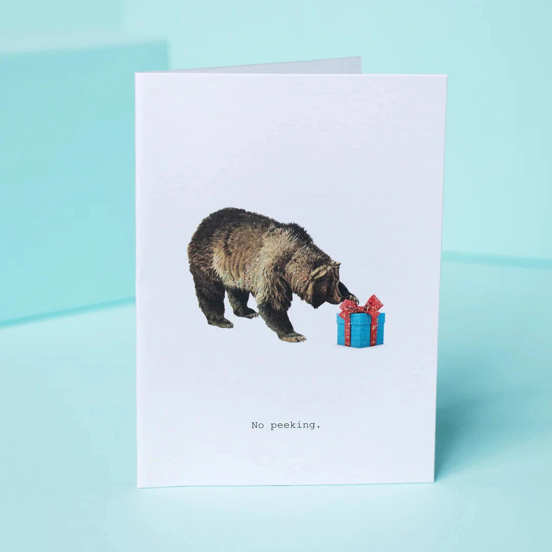 No Peeking Greeting Card