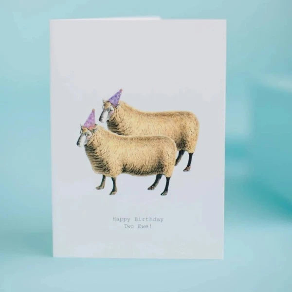 Happy Birthday Two Ewe Greeting Card